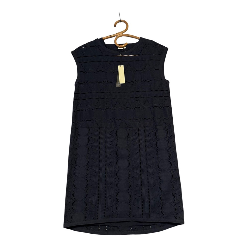 ELK | Broderie Anglaise Louise Eyelet Mini Dress Navy Size US‎ 6 100% Cotton